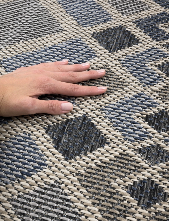 Efloor Dywan płasko tkany Tekla 160x230cm Geometryczny Niebieski