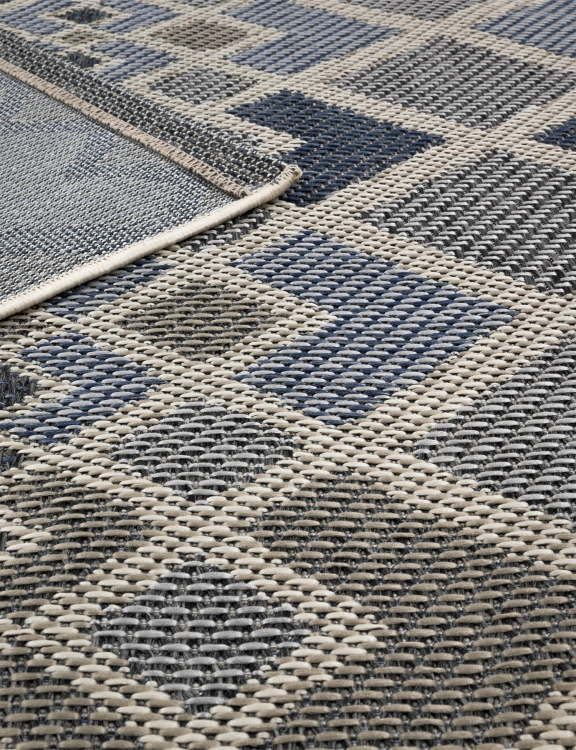 Efloor Dywan płasko tkany Tekla 160x230cm Geometryczny Niebieski