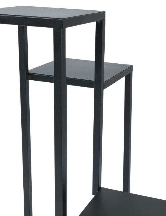 Efloor Kwietnik Metalowy Stojący 4-poziomowy 38x38x68cm Czarny