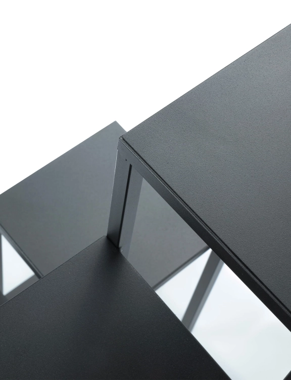 Efloor Kwietnik Metalowy Stojący 4-poziomowy 38x38x68cm Czarny