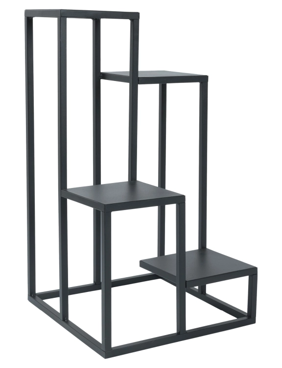 Efloor Kwietnik Metalowy Stojący 4-poziomowy 38x38x68cm Czarny