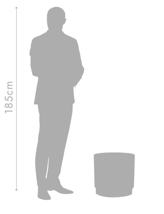 Efloor Donica Czarny Alto 38Øx38wys.