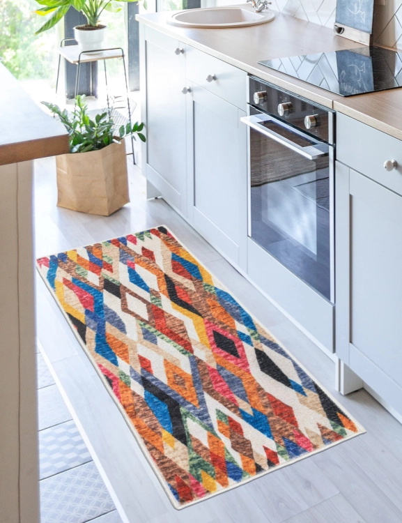Efloor Dywan Nowoczesny Mexico 65x130cm Geometryczny Wielokolorowy