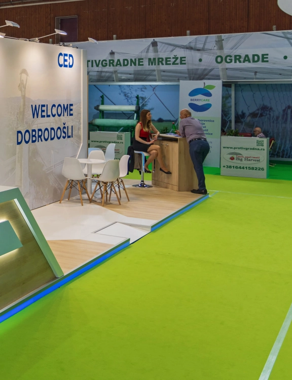 Efloor Wykładzina Targowa Eventowa 2m Rib 675 Zielony