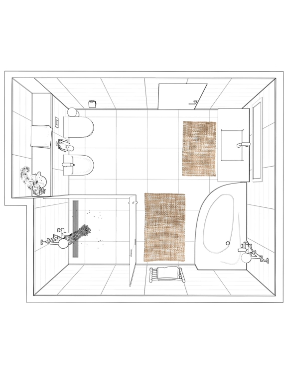 Efloor Dywanik Łazienkowy Belweder 40x60cm Melanż Beżowy