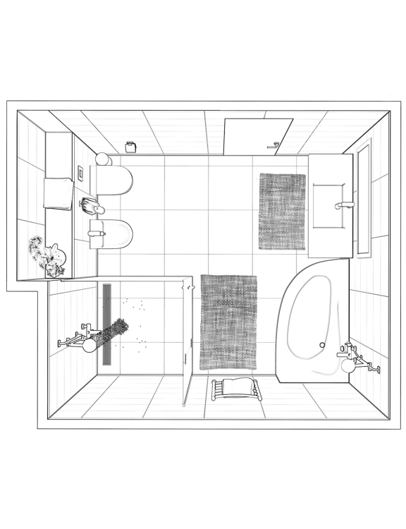 Efloor Dywanik Łazienkowy Belweder 40x60cm Melanż Szary