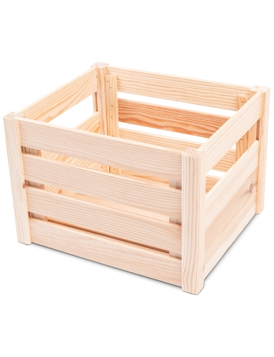 Efloor Skrzynka drewniana 29.5x34.5x23.5cm Naturalna Dekoracyjna