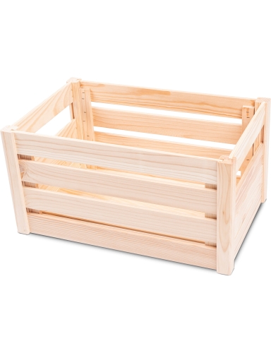 Efloor Skrzynka drewniana 29.5x46x23.5cm Naturalna Dekoracyjna