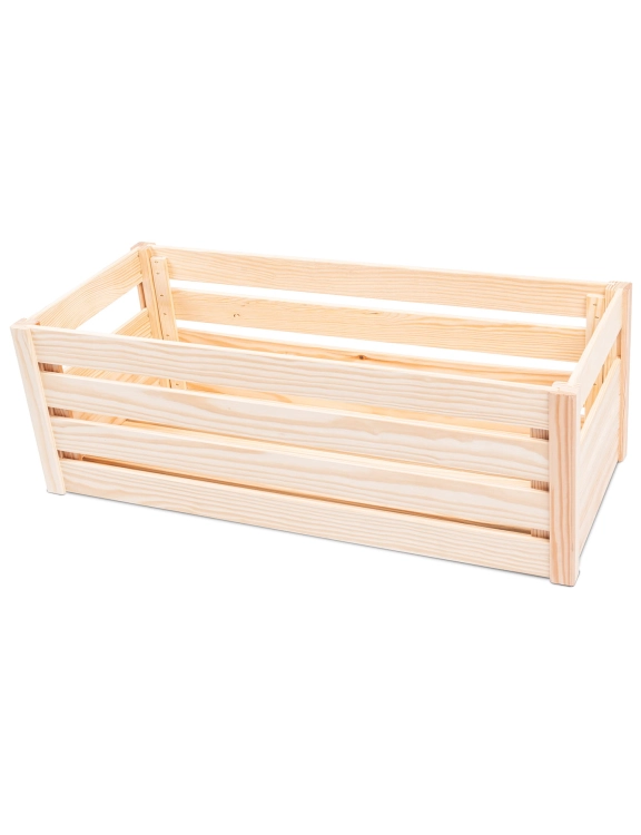 Efloor Skrzynka drewniana 29.5x69x23.5cm Naturalna Dekoracyjna