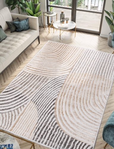 Efloor Dywan Nowoczesny Salamanca 160x230cm Geometryczny Beżowy