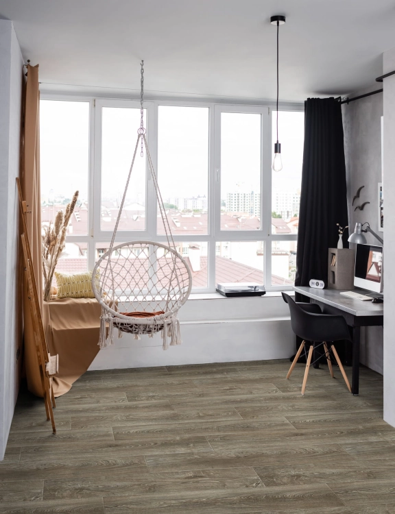 Efloor Wykładzina PCV 4m Erin Latur 3 Deska Brązowy