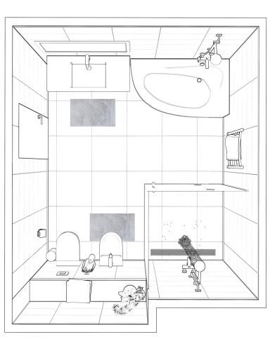 Efloor Komplet Dywaników Łazienkowych Vivid Zestaw 2szt 40x60cm Szary