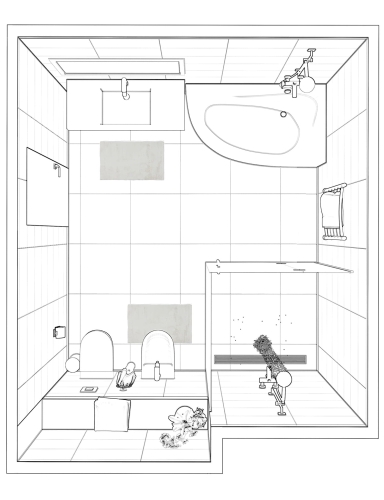 Efloor Komplet Dywaników Łazienkowych Vivid Zestaw 2szt 40x60cm Kremowy