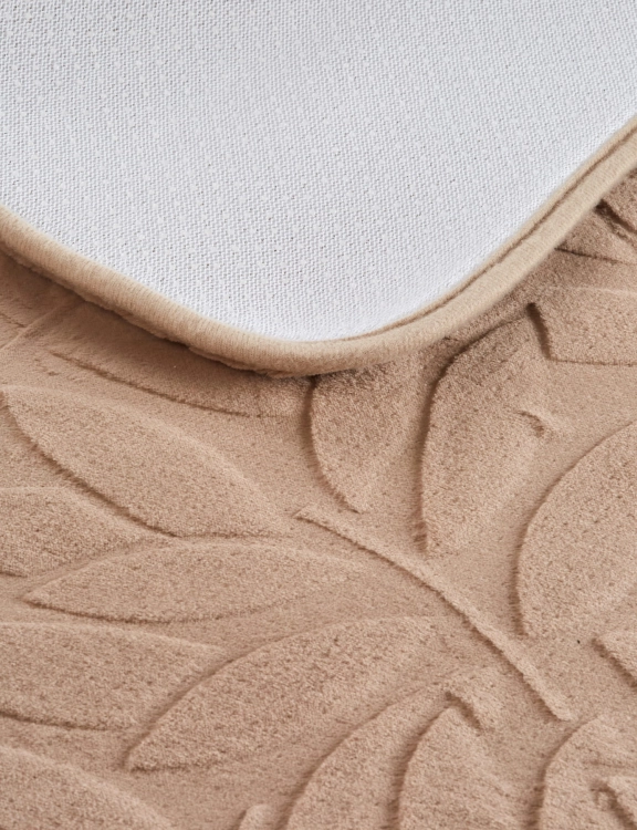 efloor Dywanik łazienkowy Sofia 50x80cm Liście Beżowy