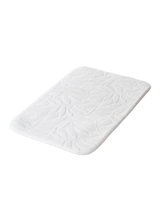 efloor Dywanik łazienkowy Sofia 50x80cm Liście Biały