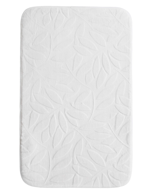 efloor Dywanik łazienkowy Sofia 50x80cm Liście Biały