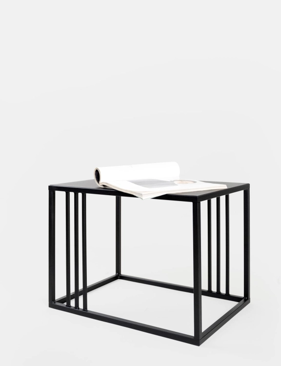 Efloor Stolik pomocniczy kawowy 35x49x36cm Loft Czarny