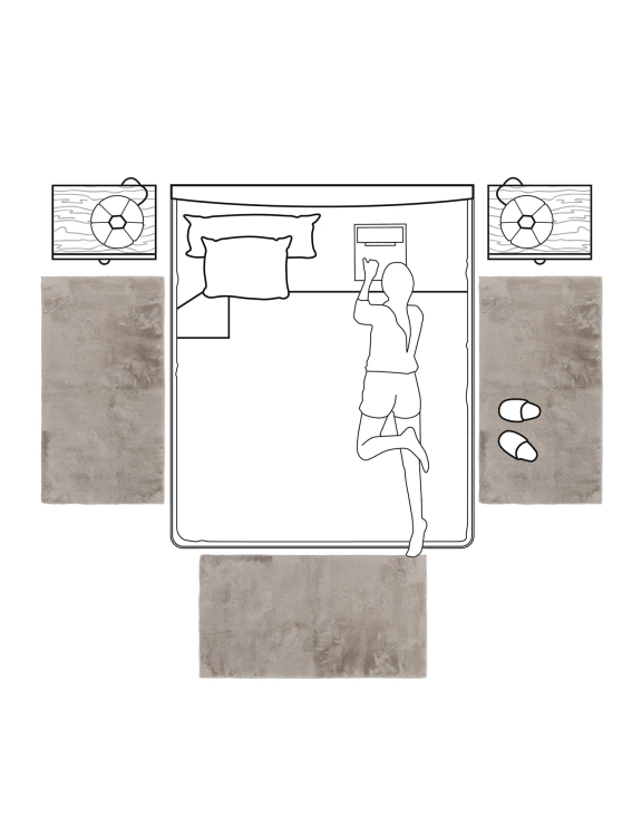 Efloor Dywan Rabbit Foxy 70x140cm Beżowy