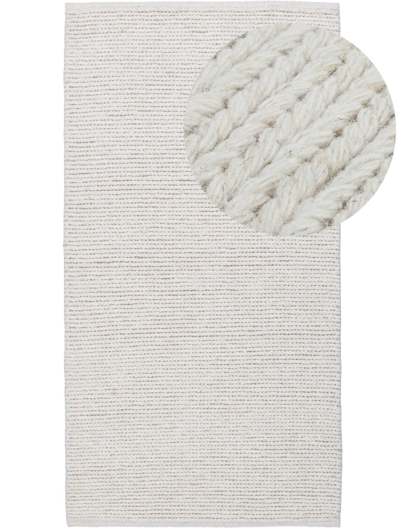 Efloor Dywan Wełniany Alma Wool 70x140cm Kremowy