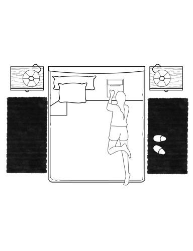 efloor Komplet Dywanów Henry Zestaw 2 szt 80x150cm Czarny