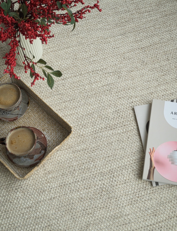 Efloor Dywan wełniany Stockholm 70x140cm Beżowy