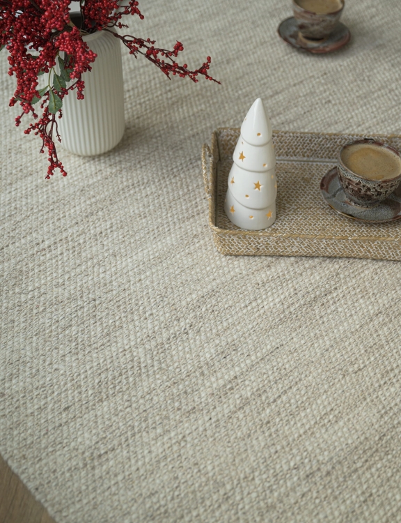 Efloor Dywan wełniany Stockholm 70x140cm Beżowy