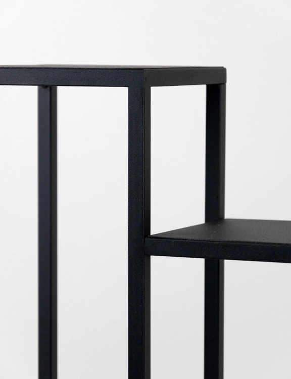 Efloor Kwietnik Metalowy Stojący 4-poziomowy 38x38x68cm Czarny