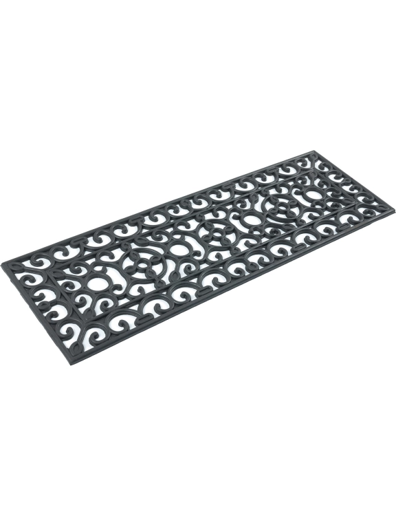 Efloor Wycieraczka Na Schody Gumowa 25x75cm Ażurowa Czarny