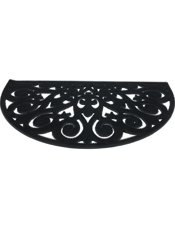 Efloor Wycieraczka Półokrągła Gumowa 45x75cm Ażurowa Czarny