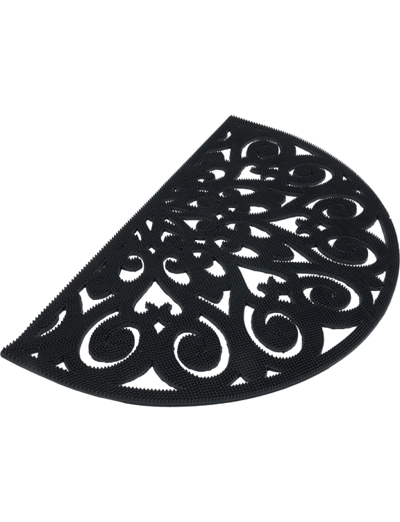 Efloor Wycieraczka Półokrągła Gumowa 45x75cm Ażurowa Czarny