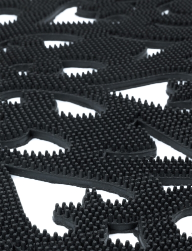 Efloor Wycieraczka Półokrągła Gumowa 45x75cm Ażurowa Czarny