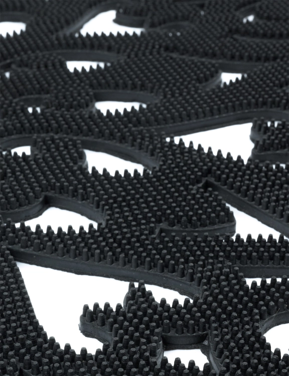 Efloor Wycieraczka Półokrągła Gumowa 45x75cm Ażurowa Czarny