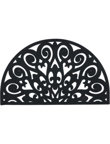 Efloor Wycieraczka Półokrągła Gumowa 45x75cm Ażurowa Czarny