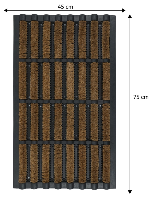 Efloor Solidna Wycieraczka Z Gumy i Włókna Kokosowego Wire Brush 45x75cm Przed Drzwir_EF7019_wymiar.jpg