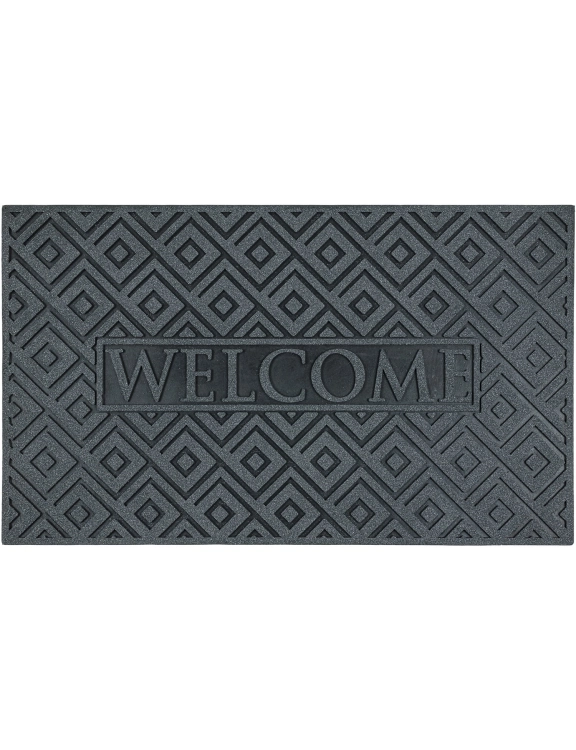 Efloor Wycieraczka Gumowa Pod Drzwi Welcome 45x75cm Szary