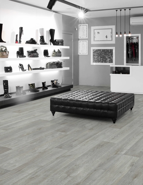 Efloor Wykładzina Obiektowa PCV 2m Savona T95 Dąb Deska Szary