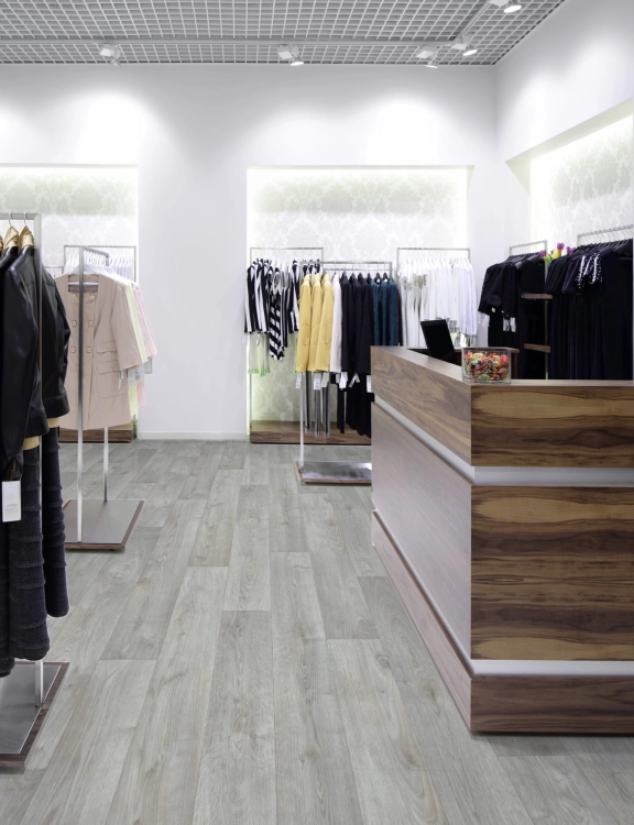 Efloor Wykładzina Obiektowa PCV 2m Savona T95 Dąb Deska Szary