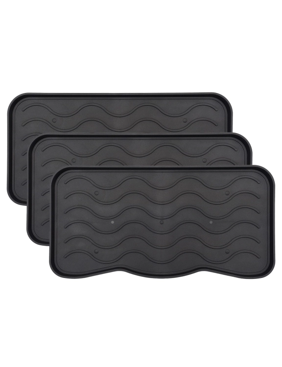 Efloor  Zestaw 3szt Ociekacz na buty Signet Czarny 38x75 cm