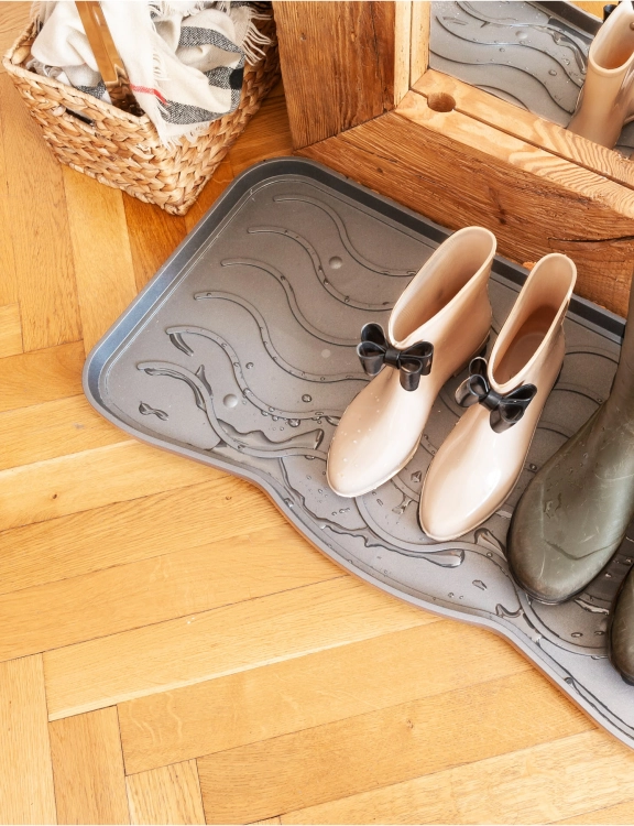 Efloor Zestaw 2szt Ociekacz na buty Signet Szary 38x75 cm