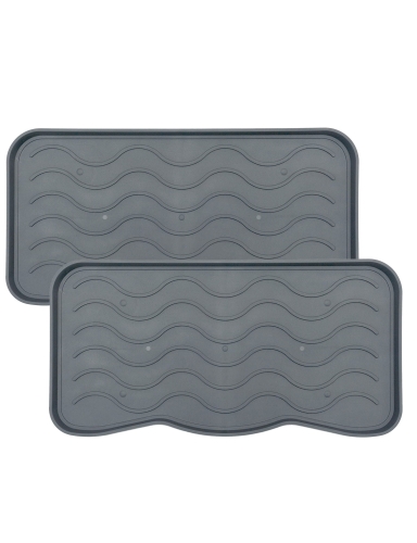 Efloor Zestaw 2szt Ociekacz na buty Signet Szary 38x75 cm