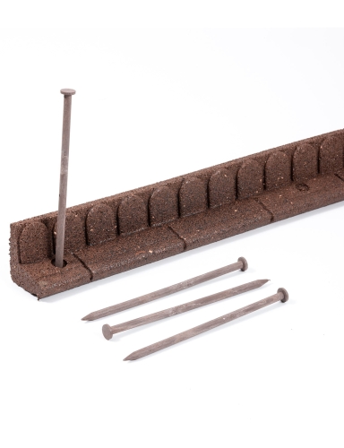 Efloor Zestaw szpilek do Obrzeży Mowing Edge 4 szt Brązowy