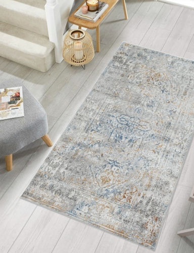 Efloor  Dywan Glamour Rivaro 80x150cm Klasyk Vintage Szary
