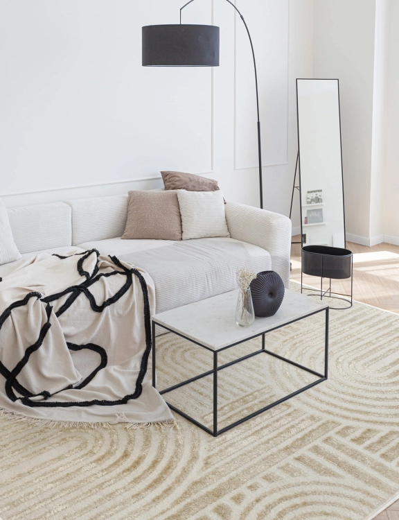 e-floor Dywan Nowoczesny Wenecja 200x280cm Abstrakcja Kremowy