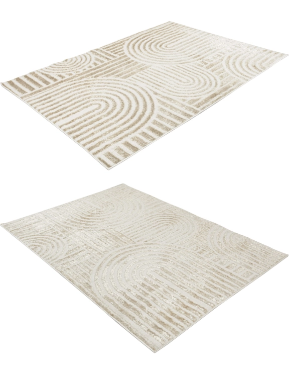 e-floor Dywan Nowoczesny Wenecja 67x120cm Abstrakcja Kremowy