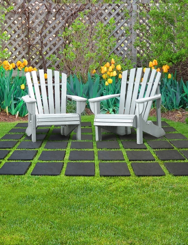 E-floor Ścieżka Ogrodowa Mrozoodporna Grafit Płytka Stomp Stone 30dł.x30szer.x2,8wys. cm z Recyklingu