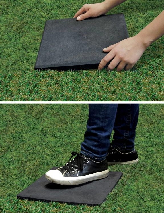 E-floor Ścieżka Ogrodowa Mrozoodporna Grafit Płytka Stomp Stone 30dł.x30szer.x2,8wys. cm z Recyklingu