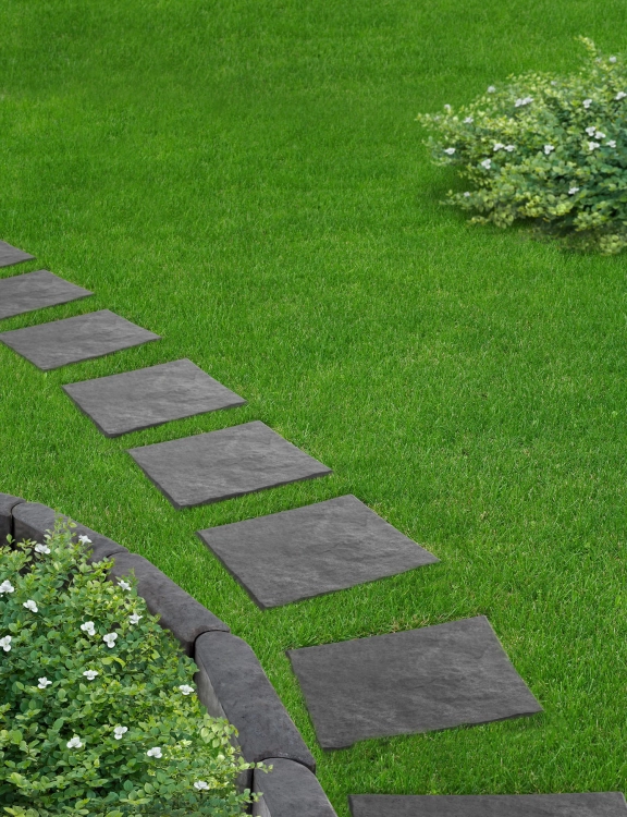 E-floor Ścieżka Ogrodowa Mrozoodporna Grafit Płytka Stomp Stone 30dł.x30szer.x2,8wys. cm z Recyklingu