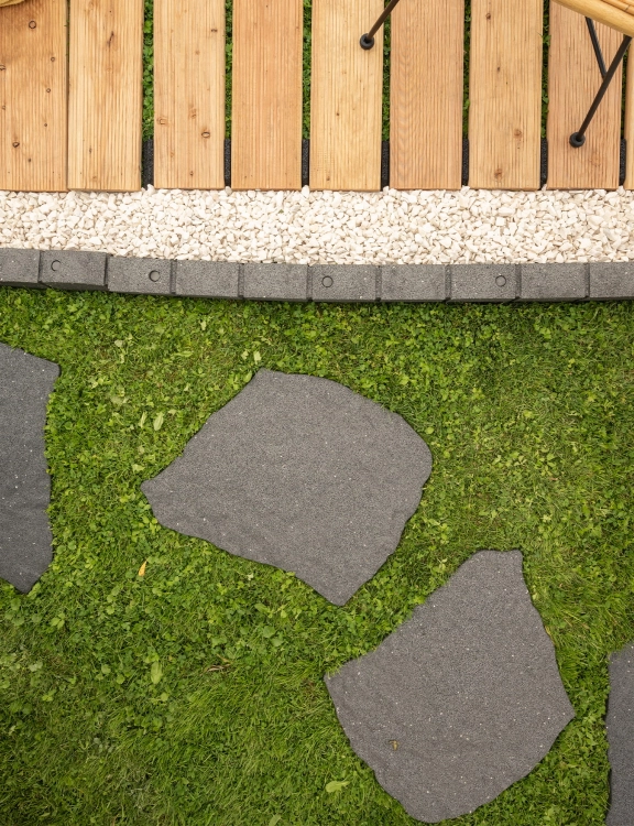 Efloor Ścieżka Ogrodowa Paczka 4szt Mrozoodporna Szary Płytka Natural Stone z Recyklingu