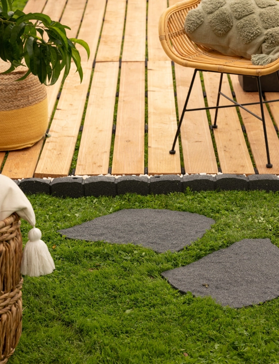 Efloor Ścieżka Ogrodowa Paczka 4szt Mrozoodporna Szary Płytka Natural Stone z Recyklingu