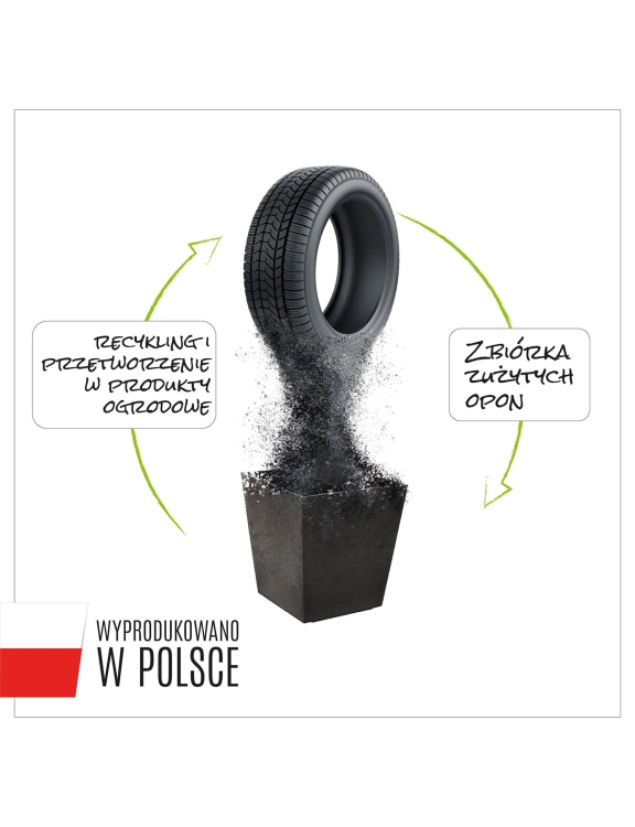 Efloor Ścieżka Ogrodowa Paczka 4szt Mrozoodporna Szary Płytka Natural Stone z Recyklingu